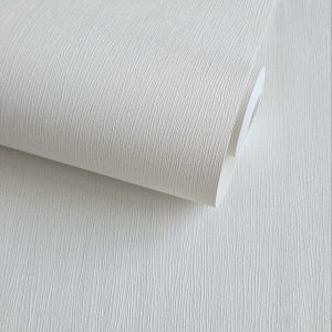کاغذ دیواری ساده کرم خیلی روشن با اکلیل طلایی کد 013